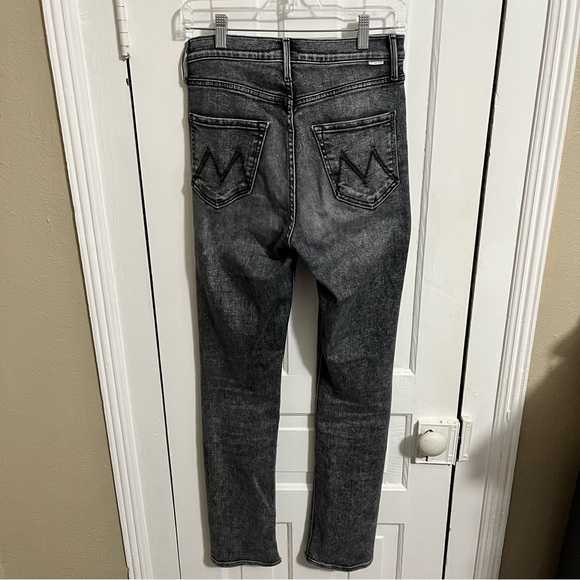 Mother The Pixie Dazzler Skimp Jeans Train Stops Black Gray Wash Size 27 K2 - Picture 4 of 9